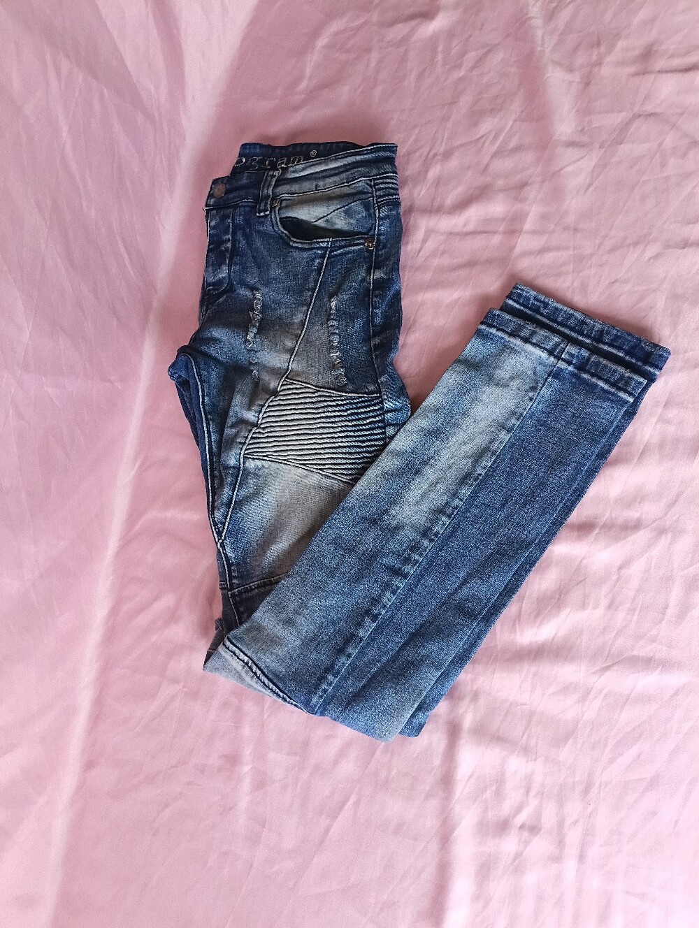 Kilogram size 32 Skinny Jeans Moto Stretch Distressed Torn Ripped